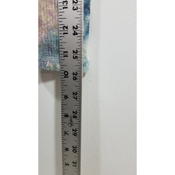 June & Hudson Blue Orange Tie Dye Cropped Lightweight Sweater size L - Picture 10 of 11